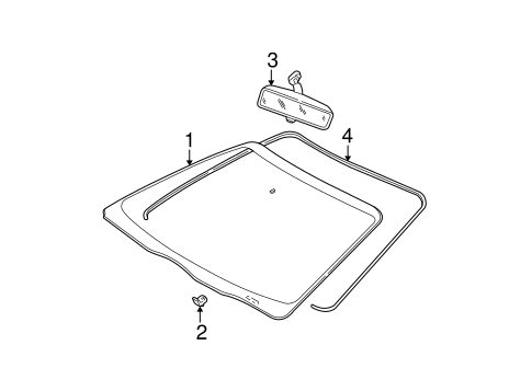 Glass - Windshield for 2004 Ford Taurus #0