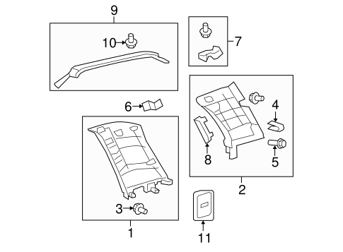 BODY/INTERIOR TRIM - QUARTER PANELS for 2009 Toyota Sequoia #2