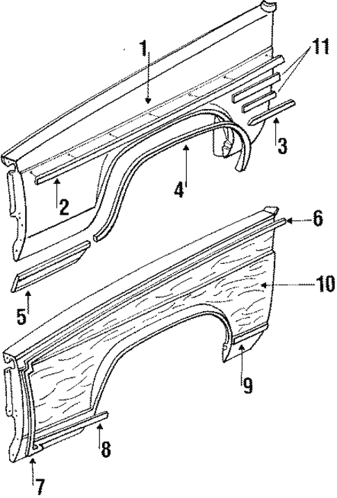 Body/Exterior Trim - Fender for 1988 Buick LeSabre #1