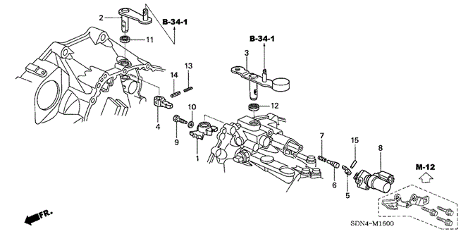 Transmission - Manual/MT Shift Arm (V6) for 2003 Honda ACCORD COUPE #1