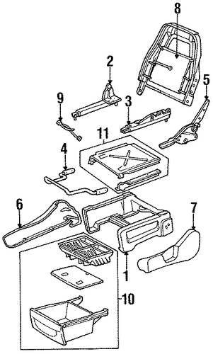 Windstar FRONT SEAT COMPONENTS 2