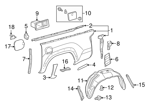 BODY/FRONT & SIDE PANELS for 2016 Toyota Tacoma #2
