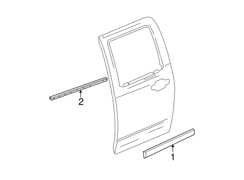 Canyon EXTERIOR TRIM - REAR DOOR 2