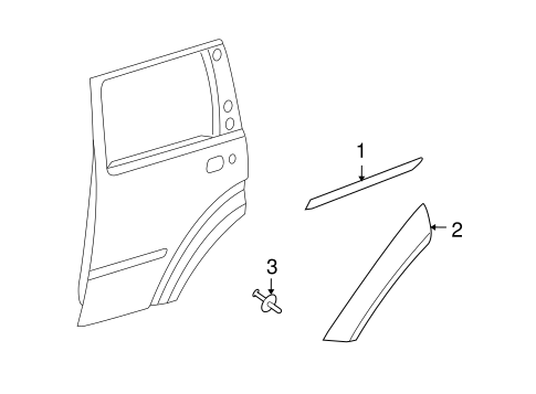 Liberty EXTERIOR TRIM - REAR DOOR