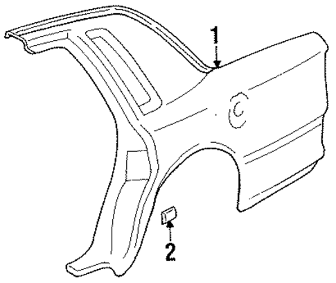 Town Car EXTERIOR TRIM - QUARTER PANEL