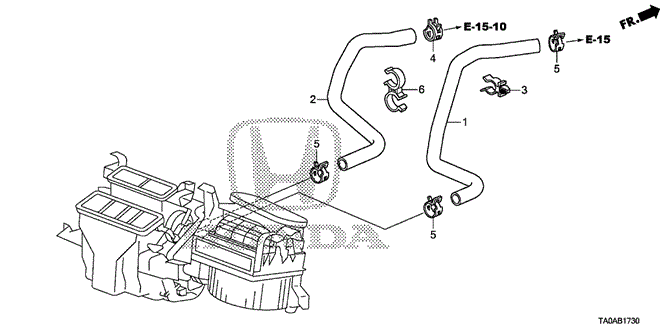Electrical/Exhaust/Heater/Fuel/Water Hose (L4) for 2012 Honda ACCORD SEDAN #1