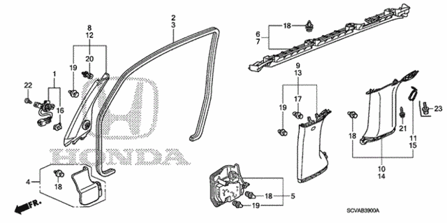 Interior/Bumper/Pillar Garnish for 2010 Honda ELEMENT 5-DOOR #1