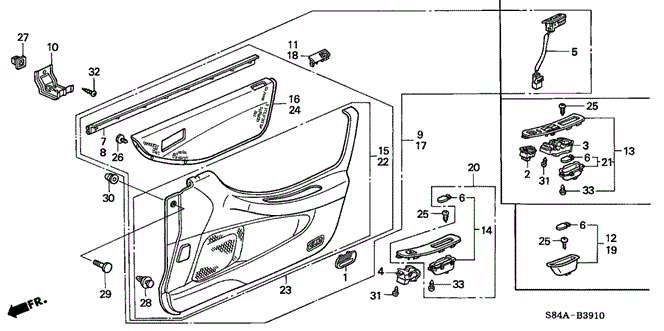 INTERIOR / BUMPER/FRONT DOOR LINING for 2002 Honda ACCORD SEDAN #1