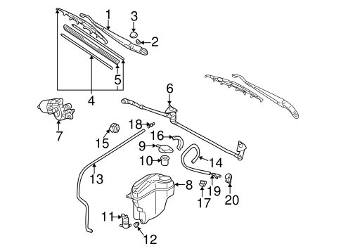 ELECTRICAL/WIPERS for 1999 Toyota Corolla #1