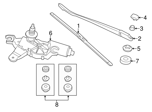 911 REAR WIPER COMPONENTS