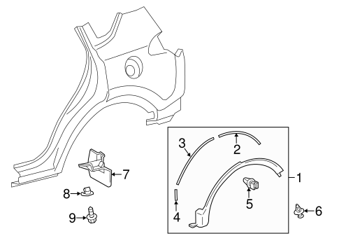 BODY/EXTERIOR TRIM - QUARTER PANEL for 2016 Toyota RAV4 #1