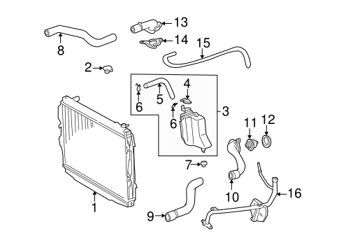 COOLING SYSTEM/RADIATOR & COMPONENTS for 2001 Toyota Tundra #1