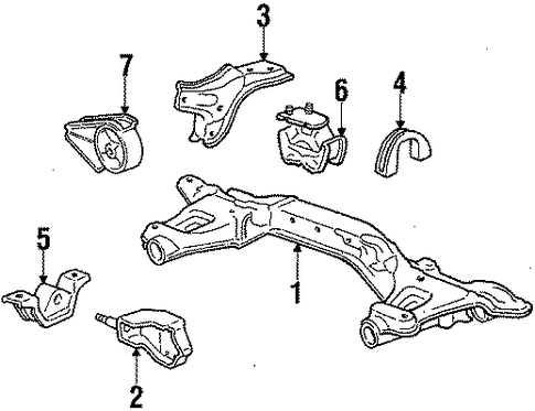 Rubber, Rear Engine Mounting (Mt) Rubber, Rear Engine Mounting (Mt)