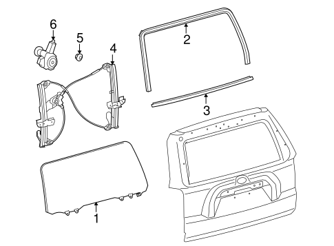 BODY/GLASS - LIFT GATE for 2016 Toyota 4Runner #1