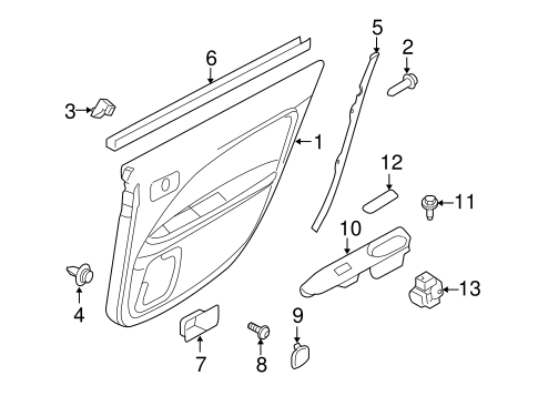 Fusion INTERIOR TRIM - REAR DOOR
