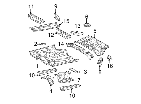 BODY/FLOOR & RAILS for 2004 Toyota Corolla #1