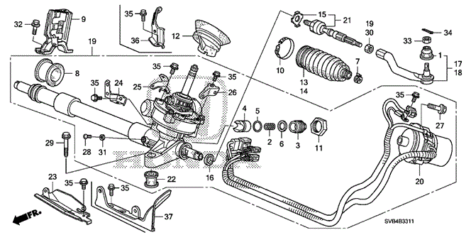 CHASSIS/P.S. GEAR BOX (EPS) for 2010 Honda CIVIC COUPE #1