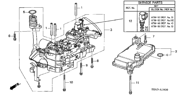 TRANSMISSION - AUTOMATIC/CVT VALVE BODY for 2001 Honda CIVIC SEDAN #1