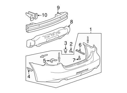 Grand Prix BUMPER & COMPONENTS - REAR