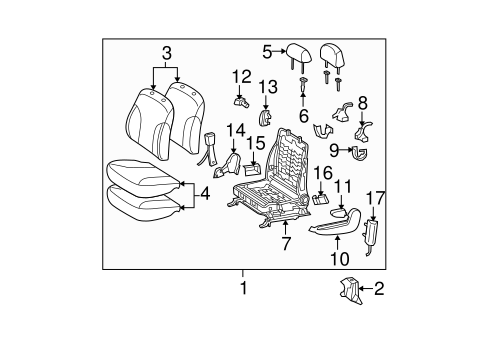 BODY/FRONT SEAT COMPONENTS for 2010 Toyota Yaris #1