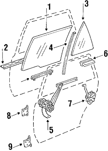 Nova GLASS - REAR DOOR