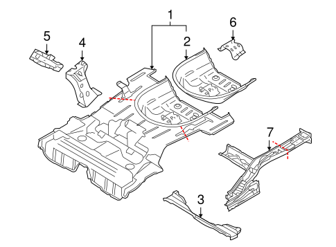 XC70 REAR FLOOR & RAILS