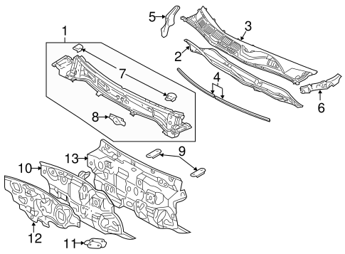 BODY/COWL for 2007 Toyota Avalon #1