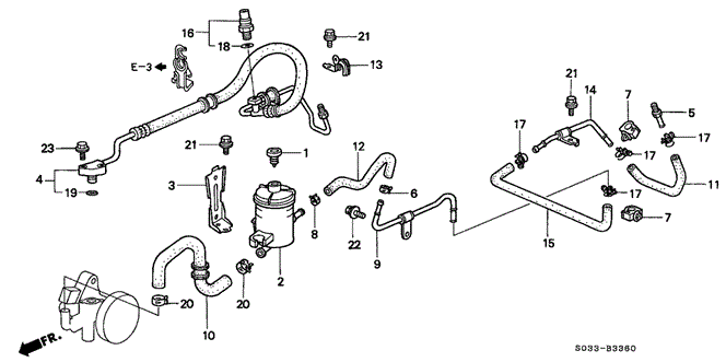 Chassis/P.S. Pipe for 1996 Honda CIVIC HATCHBACK #1