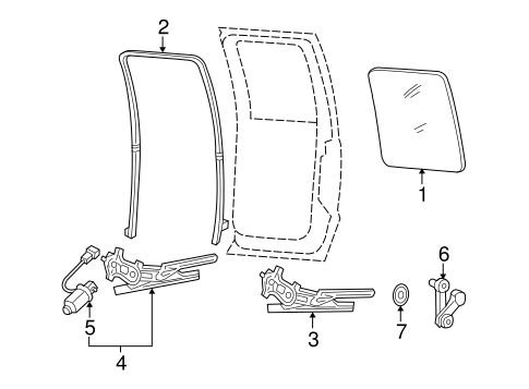 Body/Glass - Rear Door for 2010 Ford F-250 Super Duty #1