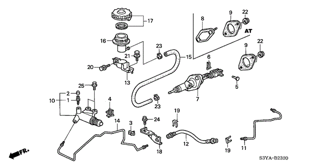 CHASSIS/CLUTCH MASTER CYLINDER for 2006 Honda INSIGHT #1