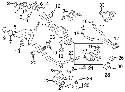Macan EXHAUST COMPONENTS