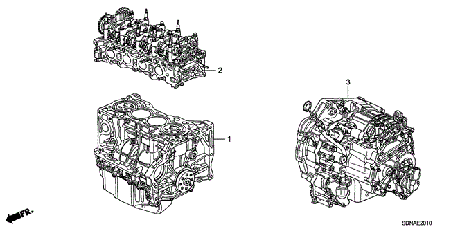 ENGINE/ENGINE ASSY. - TRANSMISSION ASSY. (L4) for 2007 Honda ACCORD COUPE #1