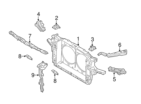 Radiator Support for 2013 Infiniti M56 #0