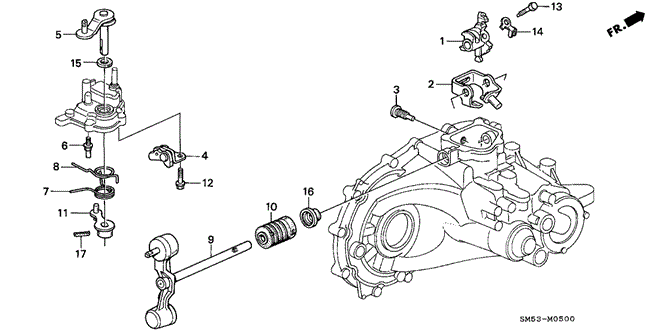 TRANSMISSION - MANUAL/MT SHIFT ARM for 1993 Honda ACCORD 5-DOOR #1