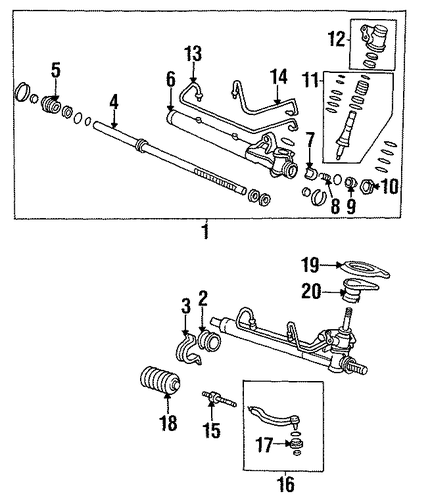 Steering Gear - Honda (53601-SR2-G00) Steering Gear - Honda (53601-SR2-G00)
