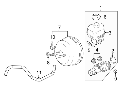 2500 MASTER CYLINDER - COMPONENTS ON DASH PANEL 4