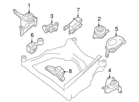 Engine/Engine & Trans Mounting for 2011 Nissan Altima #3