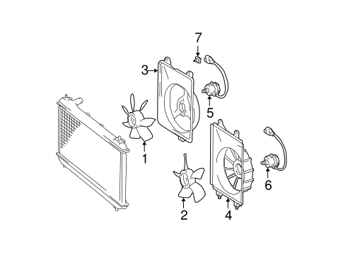 COOLING SYSTEM/COOLING FAN for 1999 Toyota Sienna #1