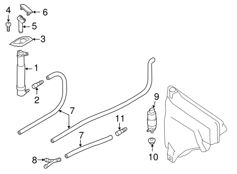 Cayenne HEADLAMP WASHERS / WIPERS