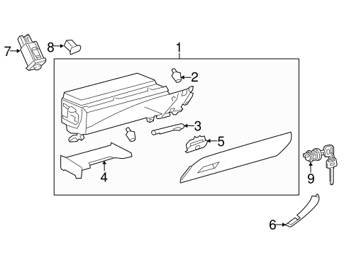 BODY/GLOVE BOX for 2014 Toyota Avalon #1