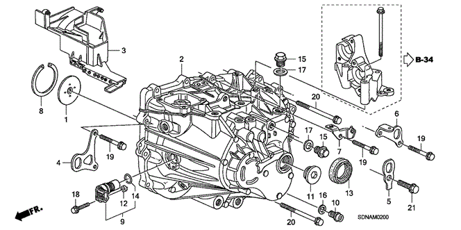 Transmission - Manual/MT Transmission Case (L4) for 2007 Honda ACCORD COUPE #1