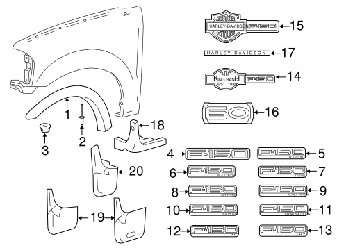 Body/Exterior Trim - Fender for 2004 Ford F-150 #1