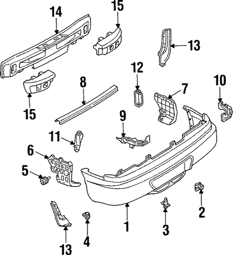 Probe BUMPER & COMPONENTS - REAR