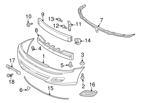BODY/BUMPER & COMPONENTS - FRONT for 2004 Toyota Avalon #1