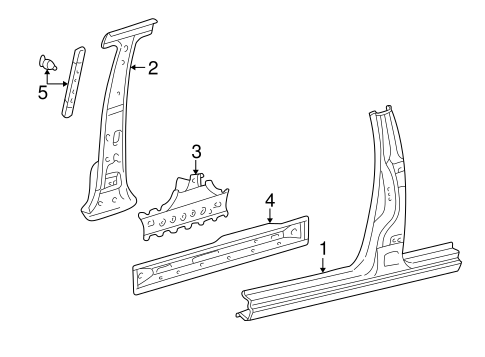BODY/CENTER PILLAR & ROCKER for 2004 Toyota Tundra #1