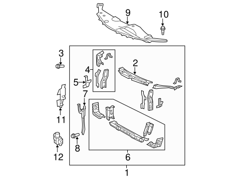 BODY/RADIATOR SUPPORT for 2007 Toyota Camry #2