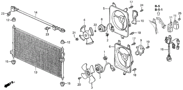 BODY / AIR CONDITIONING/A/C AIR CONDITIONER (CONDENSER) for 1995 Honda ACCORD SEDAN #1