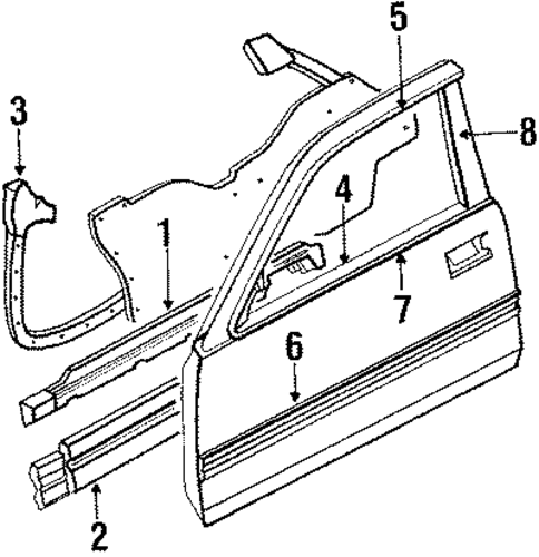 OEM Honda 72315-SF1-003 - Weatherstrip OEM Honda 72315-SF1-003 - Weatherstrip