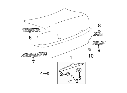 BODY/EXTERIOR TRIM - TRUNK for 2004 Toyota Avalon #1