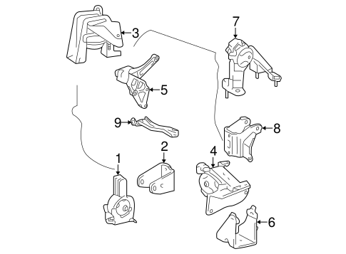 ENGINE/ENGINE & TRANS MOUNTING for 2005 Toyota Corolla #1